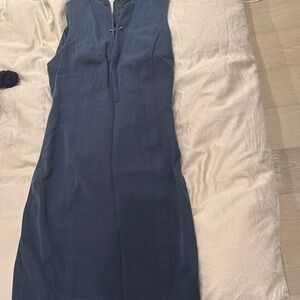 Elegant Navy Sleeveless Dress